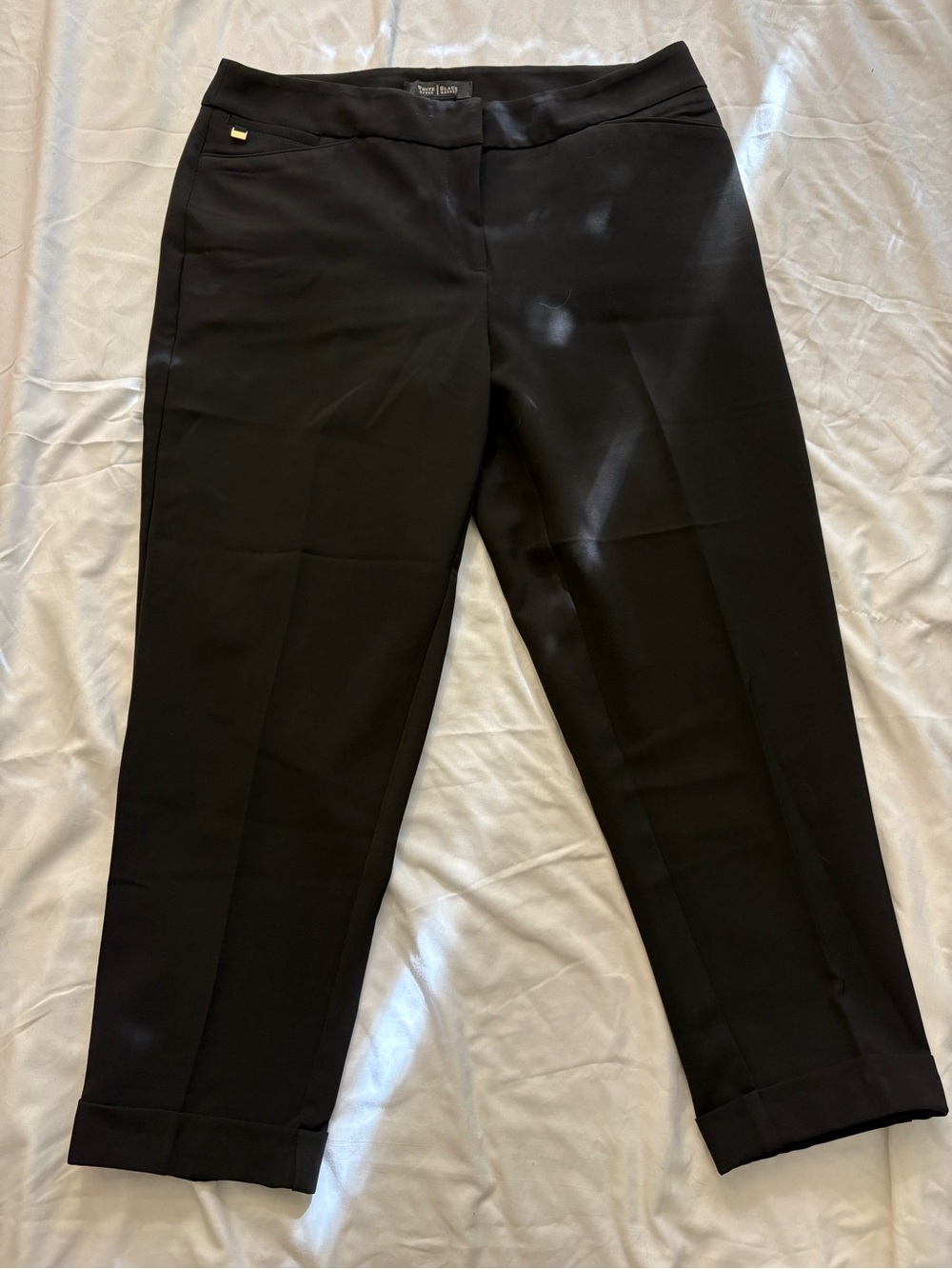 White House Black Market Cropped Straight-Leg Dress Trousers